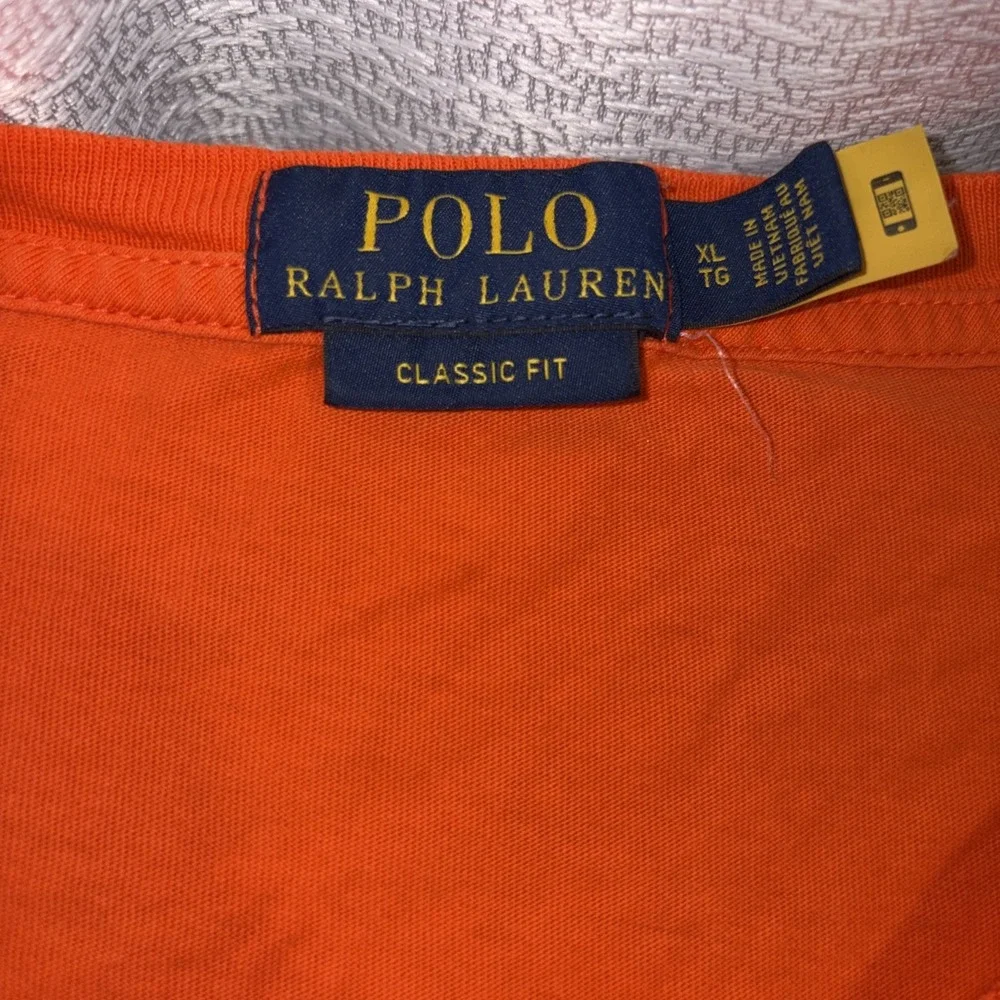 Polo Ralph Lauren Orange Volleyball Graphic Short Sleeve Classic Fit Shirt XL